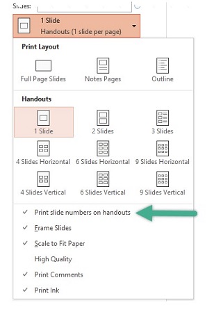 Supprimez la numérotation Microsoft PowerPoint lors d'une impression