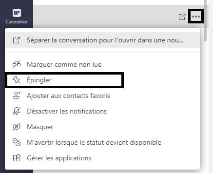 Comment épingler une conversation dans Microsoft Teams